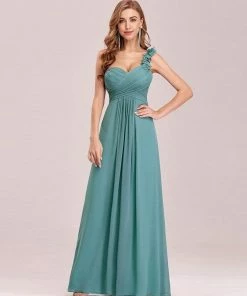 Ever-Pretty US Chiffon One Shoulder Maxi Long Bridesmaid Dresses For Women SHOP BY STYLE