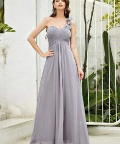 Ever-Pretty US Chiffon One Shoulder Maxi Long Bridesmaid Dresses For Women SHOP BY STYLE