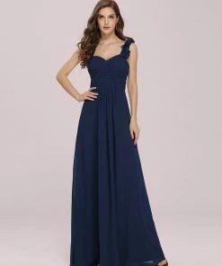 Ever-Pretty US Custom Size Chiffon Sweetheart Pleated One Shoulder Bridesmaid Dress Summer Dresses 2022