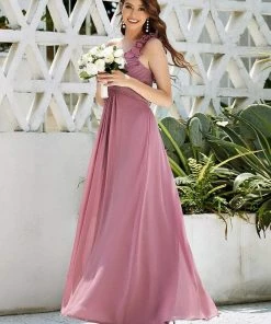 Ever-Pretty US Chiffon One Shoulder Maxi Long Bridesmaid Dresses For Women SHOP BY STYLE