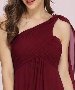 Ever-Pretty US Pleated One Shoulder Long Chiffon Evening Dress SHOP BY OCCASION