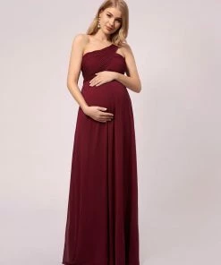 Ever-Pretty US SHOP BY OCCASION Maxi Chiffon One Shoulder Dress For Women Maternity