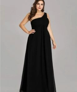 Ever-Pretty US Pleated One Shoulder Long Chiffon Evening Dress SHOP BY OCCASION