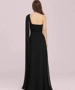 Ever-Pretty US Pleated One Shoulder Long Chiffon Evening Dress SHOP BY OCCASION