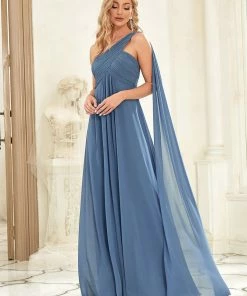 Ever-Pretty US Pleated One Shoulder Long Chiffon Evening Dress SHOP BY OCCASION