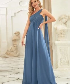 Ever-Pretty US Pleated One Shoulder Long Chiffon Evening Dress SHOP BY OCCASION