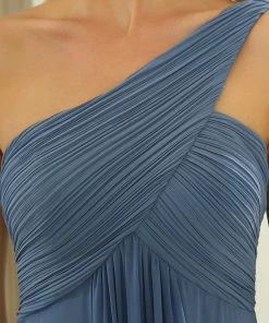 Ever-Pretty US Summer Dresses 2022 Custom Size Pleated One Shoulder Long Chiffon Evening Dress