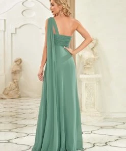 Ever-Pretty US Pleated Chiffon One Shoulder Long Evening Dress SHOP BY OCCASION