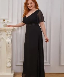 Ever-Pretty US White Dresses Custom Size Flutter Sleeves Chiffon Empire Waist Bridesmaid Dress 83 Ever-Pretty US White Dresses Custom Size Flutter Sleeves Chiffon Empire Waist Bridesmaid Dress