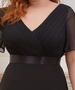 Ever-Pretty US Long Empire Waist Evening Dress With Short Flutter Sleeves Evening Dresses & Gowns 70 Ever-Pretty US Long Empire Waist Evening Dress With Short Flutter Sleeves Evening Dresses & Gowns