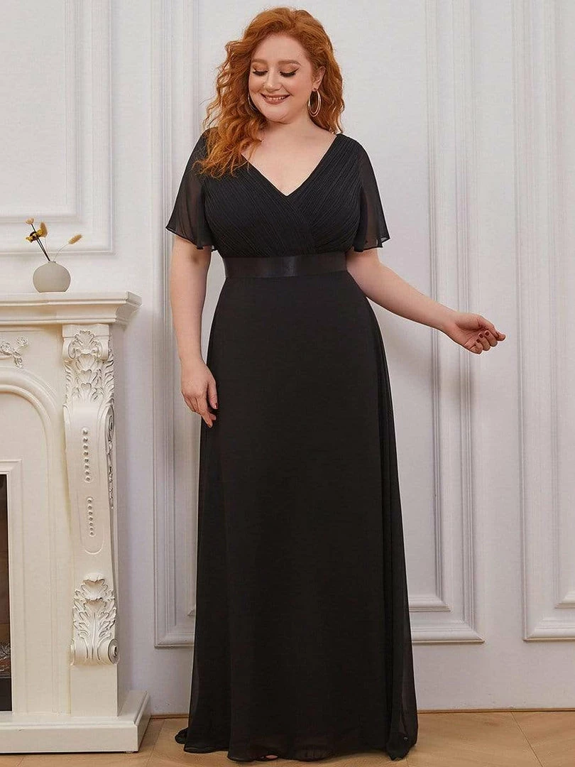 Ever-Pretty US Long Empire Waist Evening Dress With Short Flutter Sleeves Evening Dresses & Gowns 6 Ever-Pretty US Long Empire Waist Evening Dress With Short Flutter Sleeves Evening Dresses & Gowns