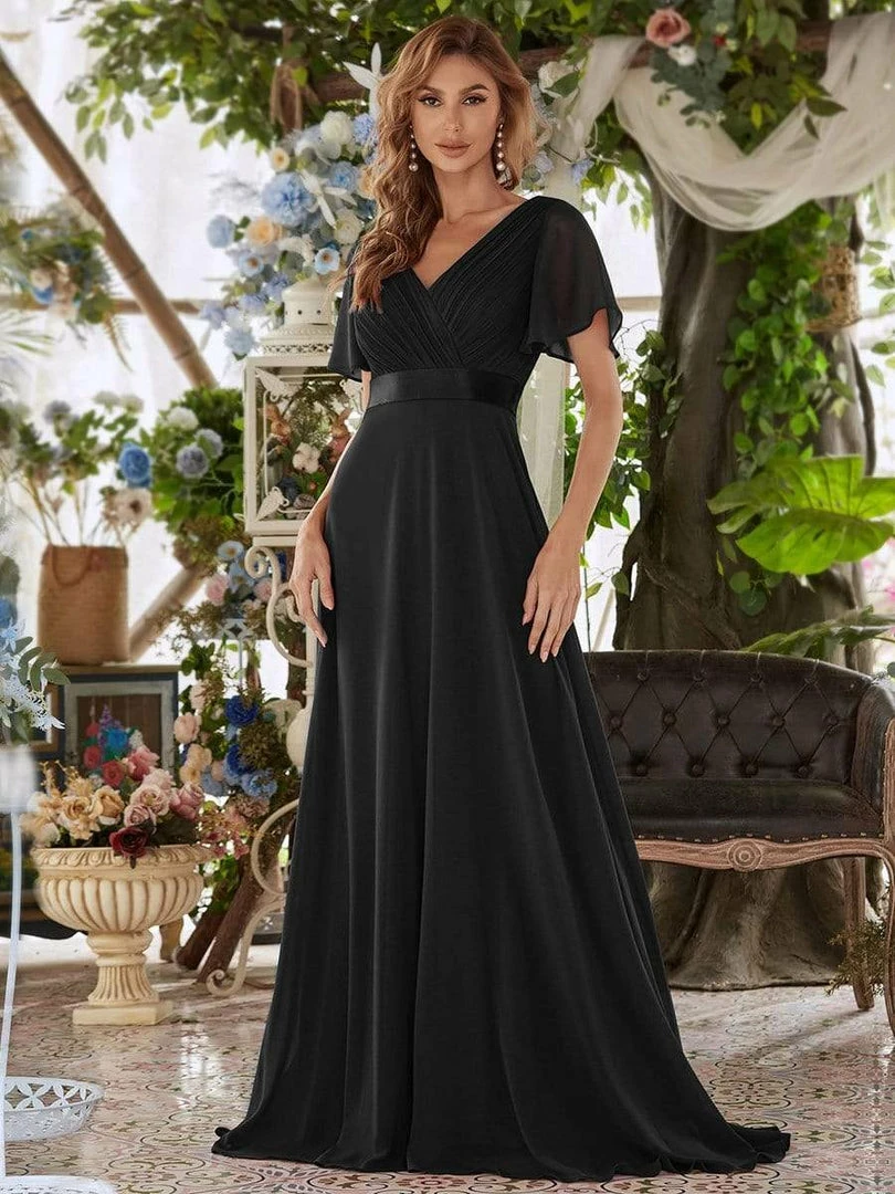 Ever-Pretty US Flutter Sleeves Empire Waist Long Chiffon Evening Dress SHOP BY OCCASION 17 Ever-Pretty US Flutter Sleeves Empire Waist Long Chiffon Evening Dress SHOP BY OCCASION