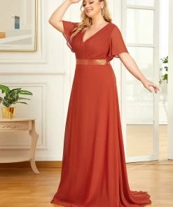 Ever-Pretty US White Dresses Custom Size Flutter Sleeves Chiffon Empire Waist Bridesmaid Dress 144 Ever-Pretty US White Dresses Custom Size Flutter Sleeves Chiffon Empire Waist Bridesmaid Dress