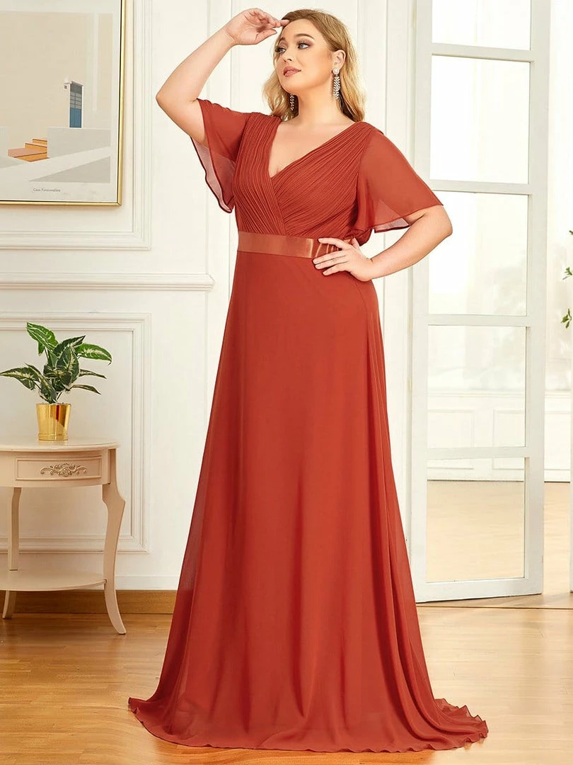 Ever-Pretty US Flutter Sleeves Empire Waist Long Chiffon Evening Dress SHOP BY OCCASION 45 Ever-Pretty US Flutter Sleeves Empire Waist Long Chiffon Evening Dress SHOP BY OCCASION