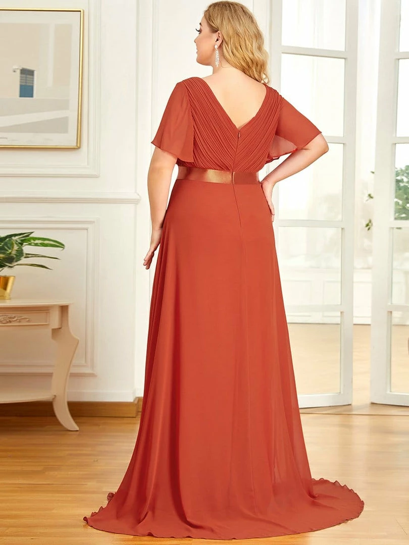 Ever-Pretty US Flutter Sleeves Empire Waist Long Chiffon Evening Dress SHOP BY OCCASION 46 Ever-Pretty US Flutter Sleeves Empire Waist Long Chiffon Evening Dress SHOP BY OCCASION