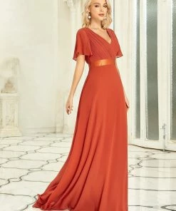 Ever-Pretty US Flutter Sleeves Empire Waist Long Chiffon Evening Dress SHOP BY OCCASION 97 Ever-Pretty US Flutter Sleeves Empire Waist Long Chiffon Evening Dress SHOP BY OCCASION