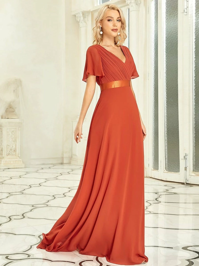 Ever-Pretty US Flutter Sleeves Empire Waist Long Chiffon Evening Dress SHOP BY OCCASION 43 Ever-Pretty US Flutter Sleeves Empire Waist Long Chiffon Evening Dress SHOP BY OCCASION