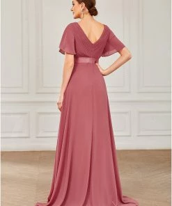 Ever-Pretty US Flutter Sleeves Empire Waist Long Chiffon Evening Dress SHOP BY OCCASION