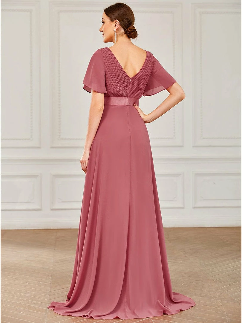 Ever-Pretty US Flutter Sleeves Empire Waist Long Chiffon Evening Dress SHOP BY OCCASION 2 Ever-Pretty US Flutter Sleeves Empire Waist Long Chiffon Evening Dress SHOP BY OCCASION