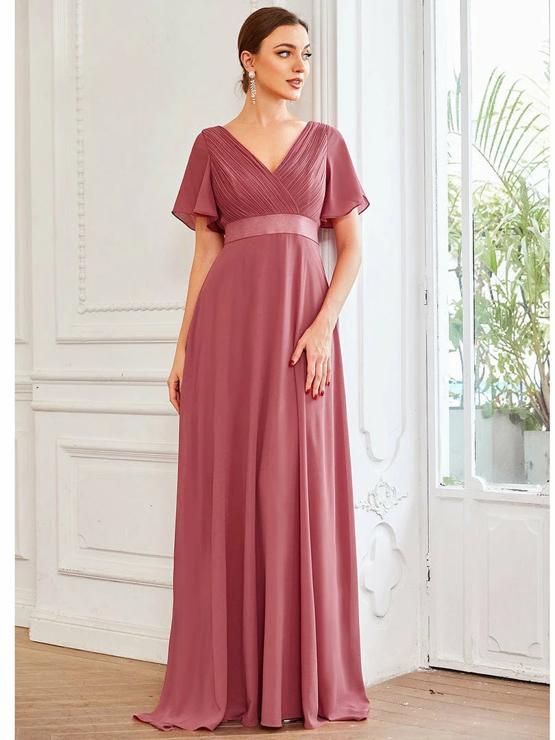 Ever-Pretty US Flutter Sleeves Empire Waist Long Chiffon Evening Dress SHOP BY OCCASION 4 Ever-Pretty US Flutter Sleeves Empire Waist Long Chiffon Evening Dress SHOP BY OCCASION