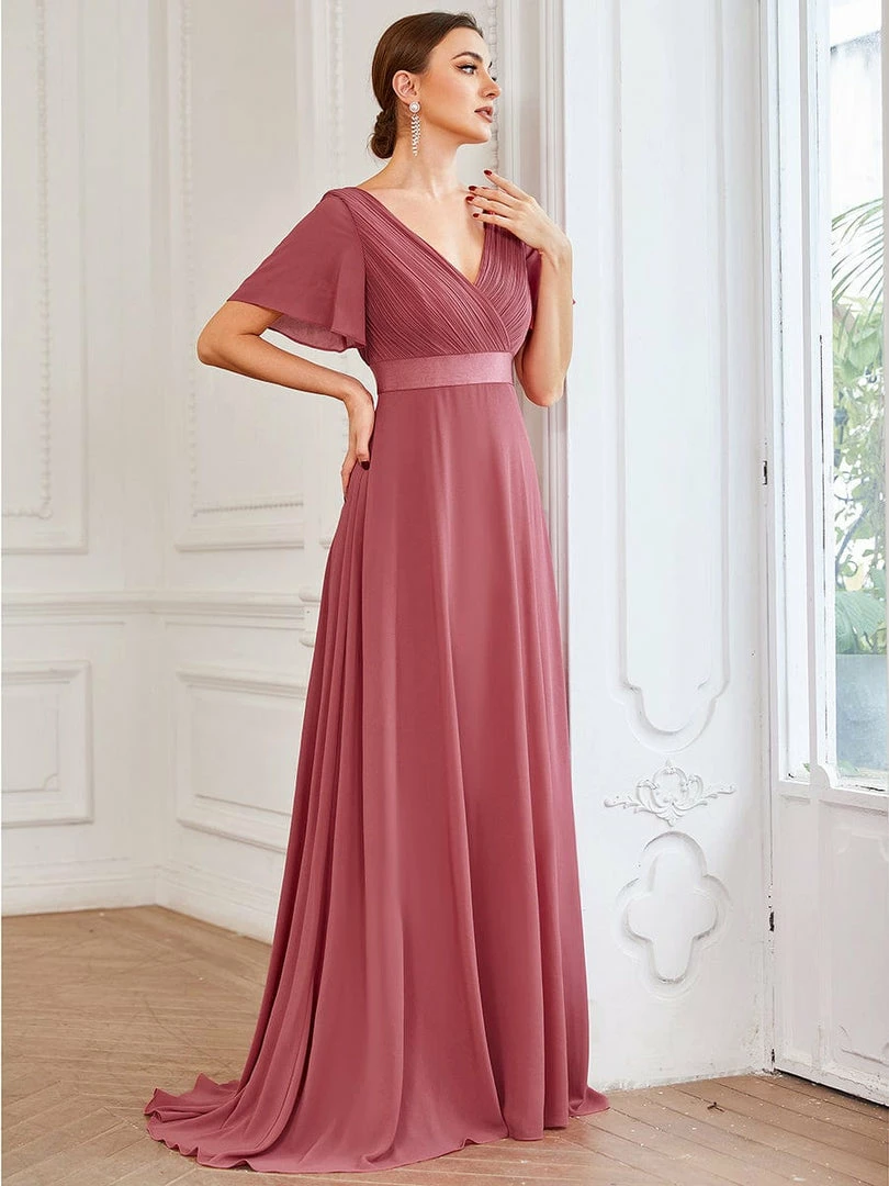 Ever-Pretty US Flutter Sleeves Empire Waist Long Chiffon Evening Dress SHOP BY OCCASION 5 Ever-Pretty US Flutter Sleeves Empire Waist Long Chiffon Evening Dress SHOP BY OCCASION