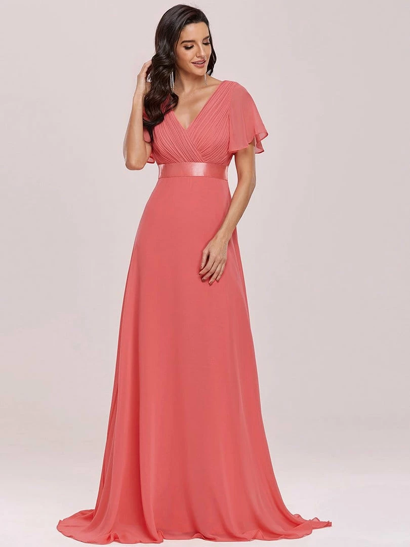 Ever-Pretty US Long Empire Waist Evening Dress With Short Flutter Sleeves Evening Dresses & Gowns 27 Ever-Pretty US Long Empire Waist Evening Dress With Short Flutter Sleeves Evening Dresses & Gowns
