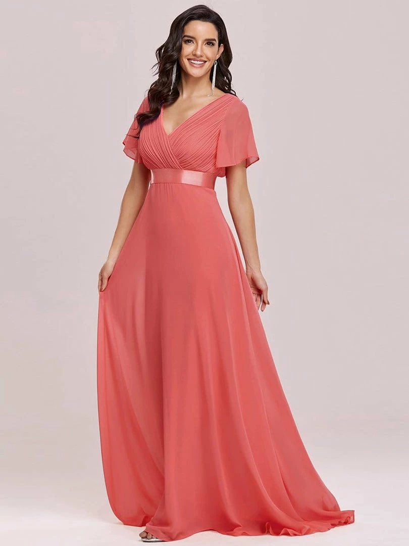 Ever-Pretty US Long Empire Waist Evening Dress With Short Flutter Sleeves Evening Dresses & Gowns 29 Ever-Pretty US Long Empire Waist Evening Dress With Short Flutter Sleeves Evening Dresses & Gowns