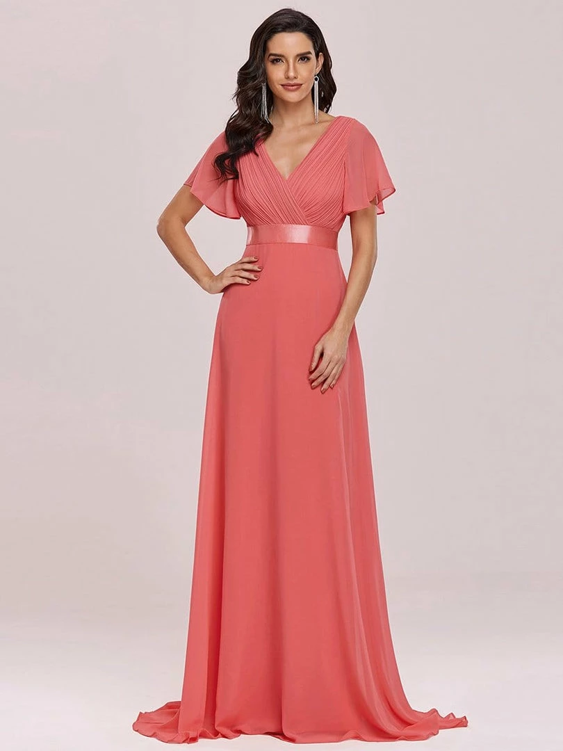 Ever-Pretty US Long Empire Waist Evening Dress With Short Flutter Sleeves Evening Dresses & Gowns 26 Ever-Pretty US Long Empire Waist Evening Dress With Short Flutter Sleeves Evening Dresses & Gowns