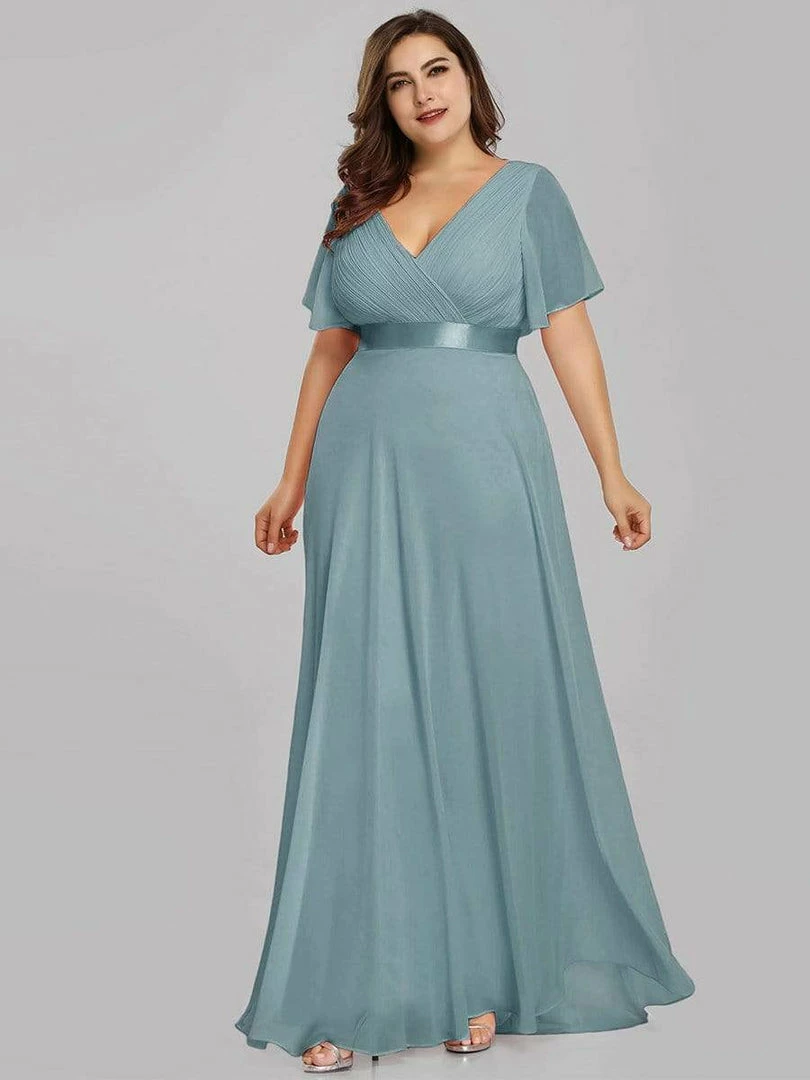 Ever-Pretty US Long Empire Waist Evening Dress With Short Flutter Sleeves Evening Dresses & Gowns 45 Ever-Pretty US Long Empire Waist Evening Dress With Short Flutter Sleeves Evening Dresses & Gowns