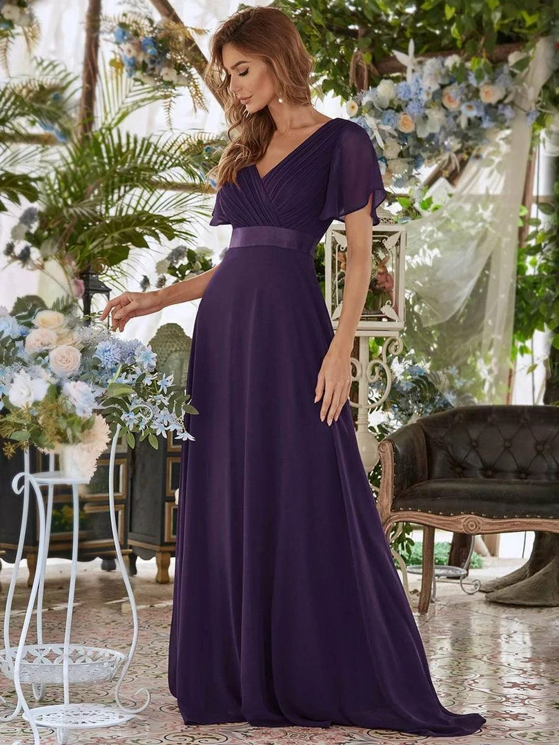 Ever-Pretty US Flutter Sleeves Empire Waist Long Chiffon Evening Dress SHOP BY OCCASION 12 Ever-Pretty US Flutter Sleeves Empire Waist Long Chiffon Evening Dress SHOP BY OCCASION