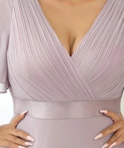 Ever-Pretty US Flutter Sleeves Empire Waist Long Chiffon Evening Dress SHOP BY OCCASION 109 Ever-Pretty US Flutter Sleeves Empire Waist Long Chiffon Evening Dress SHOP BY OCCASION