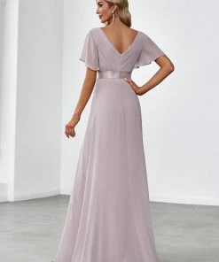 Ever-Pretty US Flutter Sleeves Empire Waist Long Chiffon Evening Dress SHOP BY OCCASION 103 Ever-Pretty US Flutter Sleeves Empire Waist Long Chiffon Evening Dress SHOP BY OCCASION