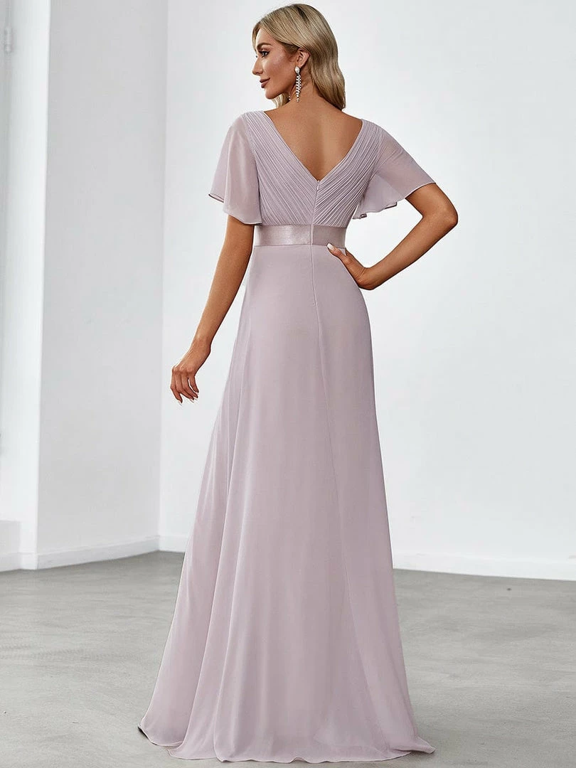 Ever-Pretty US Flutter Sleeves Empire Waist Long Chiffon Evening Dress SHOP BY OCCASION 49 Ever-Pretty US Flutter Sleeves Empire Waist Long Chiffon Evening Dress SHOP BY OCCASION