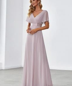 Ever-Pretty US Flutter Sleeves Empire Waist Long Chiffon Evening Dress SHOP BY OCCASION 106 Ever-Pretty US Flutter Sleeves Empire Waist Long Chiffon Evening Dress SHOP BY OCCASION