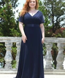 Ever-Pretty US White Dresses Custom Size Flutter Sleeves Chiffon Empire Waist Bridesmaid Dress 99 Ever-Pretty US White Dresses Custom Size Flutter Sleeves Chiffon Empire Waist Bridesmaid Dress