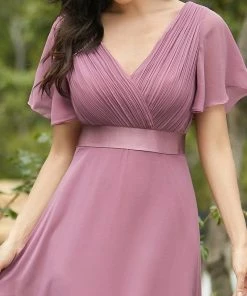 Ever-Pretty US Long Empire Waist Evening Dress With Short Flutter Sleeves Evening Dresses & Gowns 73 Ever-Pretty US Long Empire Waist Evening Dress With Short Flutter Sleeves Evening Dresses & Gowns