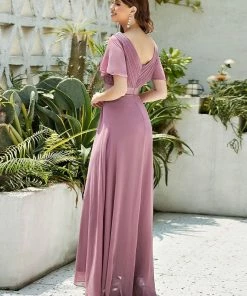 Ever-Pretty US Long Empire Waist Evening Dress With Short Flutter Sleeves Evening Dresses & Gowns 72 Ever-Pretty US Long Empire Waist Evening Dress With Short Flutter Sleeves Evening Dresses & Gowns