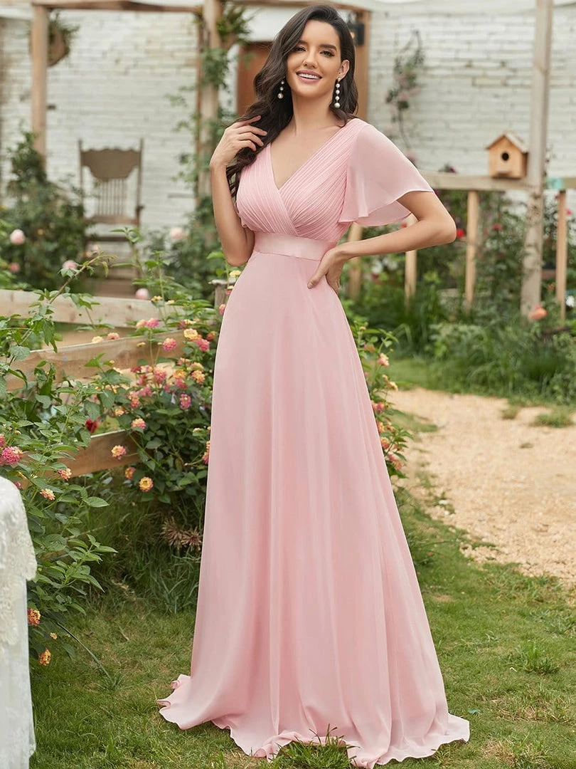 Ever-Pretty US Long Empire Waist Evening Dress With Short Flutter Sleeves Evening Dresses & Gowns 56 Ever-Pretty US Long Empire Waist Evening Dress With Short Flutter Sleeves Evening Dresses & Gowns