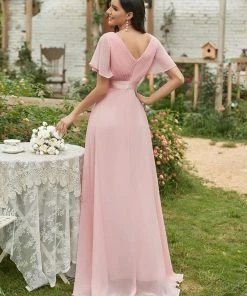 Ever-Pretty US Long Empire Waist Evening Dress With Short Flutter Sleeves Evening Dresses & Gowns 119 Ever-Pretty US Long Empire Waist Evening Dress With Short Flutter Sleeves Evening Dresses & Gowns