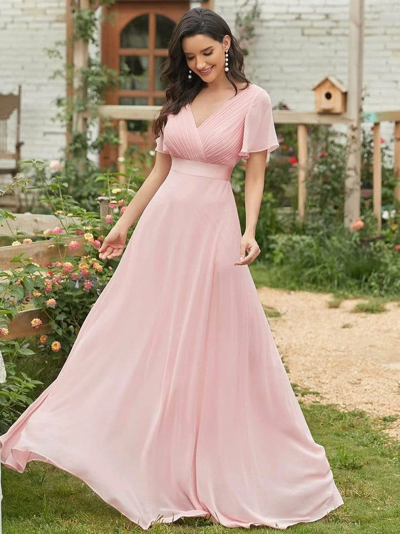 Ever-Pretty US Long Empire Waist Evening Dress With Short Flutter Sleeves Evening Dresses & Gowns 60 Ever-Pretty US Long Empire Waist Evening Dress With Short Flutter Sleeves Evening Dresses & Gowns