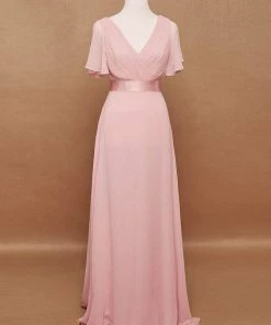 Ever-Pretty US Empire Bodice Pleated Maxi Bump Friendly Dress With Sleeves SHOP BY OCCASION