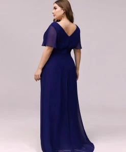 Ever-Pretty US Plus Size Simple Empire Waist Flutter Sleeve Evening Dress SHOP BY OCCASION