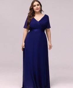 Ever-Pretty US Plus Size Simple Empire Waist Flutter Sleeve Evening Dress SHOP BY OCCASION
