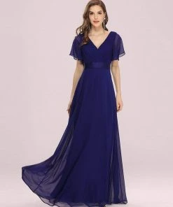 Ever-Pretty US Long Empire Waist Evening Dress With Short Flutter Sleeves Evening Dresses & Gowns 110 Ever-Pretty US Long Empire Waist Evening Dress With Short Flutter Sleeves Evening Dresses & Gowns