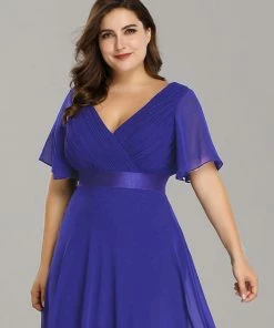 Ever-Pretty US White Dresses Custom Size Flutter Sleeves Chiffon Empire Waist Bridesmaid Dress 130 Ever-Pretty US White Dresses Custom Size Flutter Sleeves Chiffon Empire Waist Bridesmaid Dress