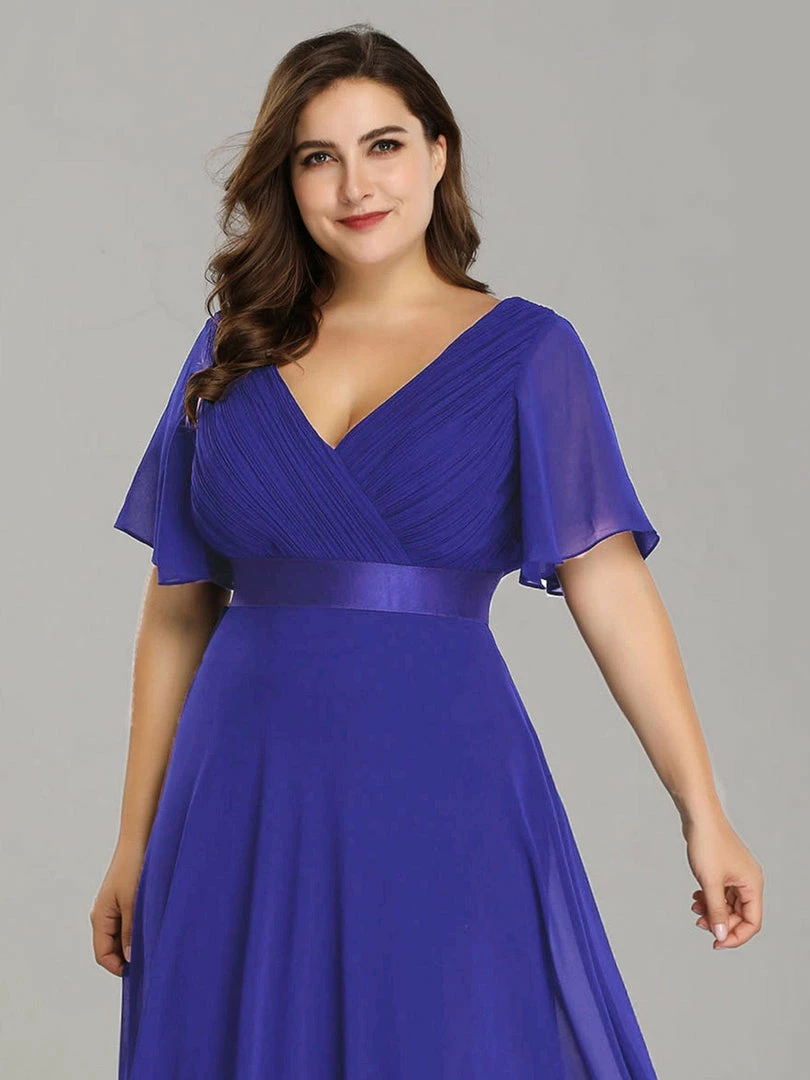 Ever-Pretty US White Dresses Custom Size Flutter Sleeves Chiffon Empire Waist Bridesmaid Dress 50 Ever-Pretty US White Dresses Custom Size Flutter Sleeves Chiffon Empire Waist Bridesmaid Dress