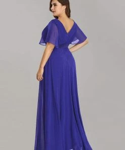 Ever-Pretty US Long Empire Waist Evening Dress With Short Flutter Sleeves Evening Dresses & Gowns 102 Ever-Pretty US Long Empire Waist Evening Dress With Short Flutter Sleeves Evening Dresses & Gowns