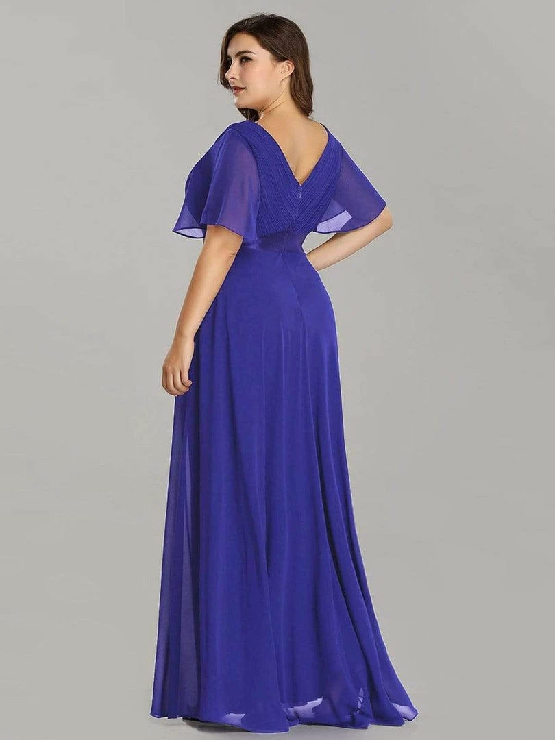 Ever-Pretty US Long Empire Waist Evening Dress With Short Flutter Sleeves Evening Dresses & Gowns 40 Ever-Pretty US Long Empire Waist Evening Dress With Short Flutter Sleeves Evening Dresses & Gowns
