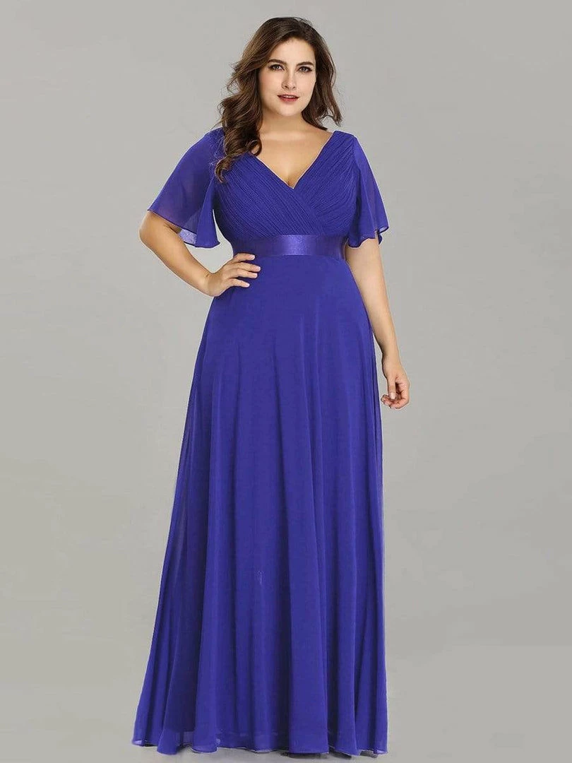 Ever-Pretty US Long Empire Waist Evening Dress With Short Flutter Sleeves Evening Dresses & Gowns 39 Ever-Pretty US Long Empire Waist Evening Dress With Short Flutter Sleeves Evening Dresses & Gowns
