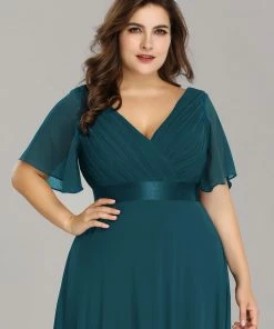 Ever-Pretty US White Dresses Custom Size Flutter Sleeves Chiffon Empire Waist Bridesmaid Dress 120 Ever-Pretty US White Dresses Custom Size Flutter Sleeves Chiffon Empire Waist Bridesmaid Dress